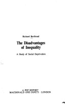 Book cover for Disadvantages of Inequality