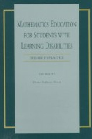 Cover of Mathematics Education for Students with Learning Disabilities