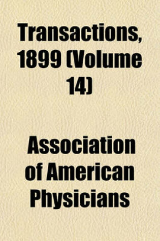 Cover of Transactions, 1899 (Volume 14)