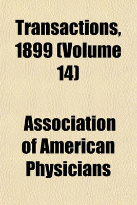 Book cover for Transactions, 1899 (Volume 14)