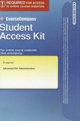Cover of CourseCompass Student Access Code Card for Advanced Fire Administration