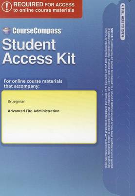 Book cover for CourseCompass Student Access Code Card for Advanced Fire Administration