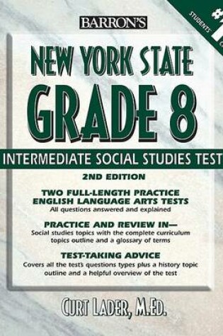 Cover of Barron's New York State Grade 8 Intermediate Social Studies Test