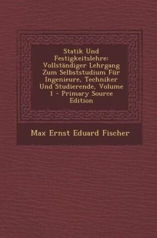 Cover of Statik Und Festigkeitslehre