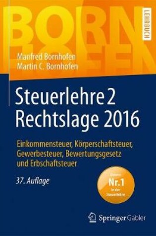 Cover of Steuerlehre 2 Rechtslage 2016