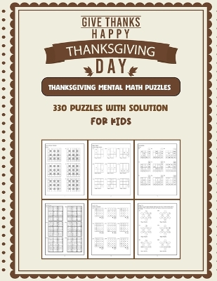Book cover for Thanksgiving Mental math Puzzles