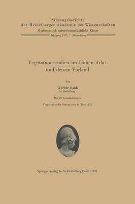 Book cover for Vegetationsstudien Im Hohen Atlas Und Dessen Vorland