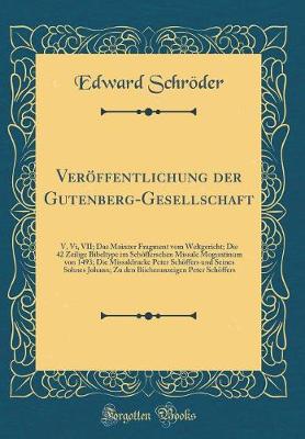 Book cover for Veröffentlichung Der Gutenberg-Gesellschaft