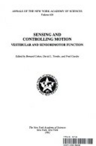 Cover of Sensing and Controlling Motion