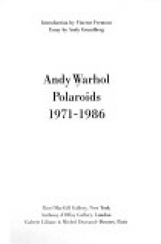 Cover of Andy Warhol Polaroids, 1971-1986