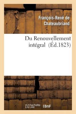 Cover of Du Renouvellement Integral