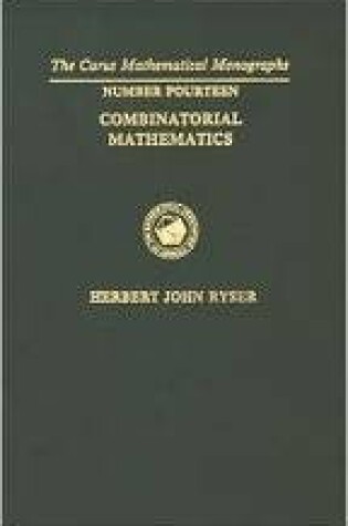 Cover of Combinatorial Mathematics