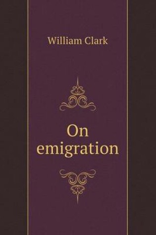 Cover of On emigration