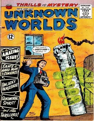 Book cover for Unknown Worlds Number 16 Horror Comic Book