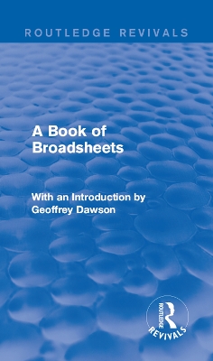 Cover of A Book of Broadsheets