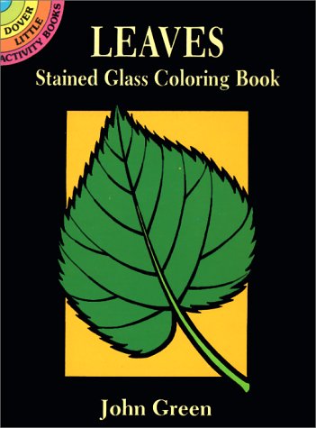 Book cover for Leaves Stained Glass Coloring Book