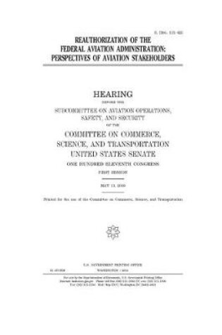 Cover of Reauthorization of the Federal Aviation Administration