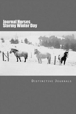 Book cover for Journal Horses Stormy Winter Day