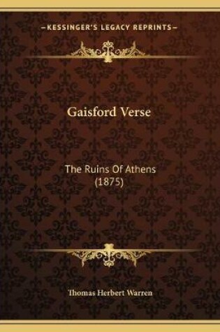 Cover of Gaisford Verse