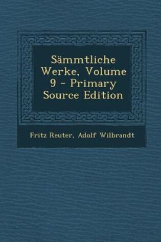 Cover of Sammtliche Werke, Volume 9