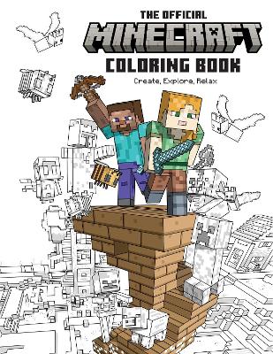 Book cover for The Official Minecraft Coloring Book: Create, Explore, Relax!