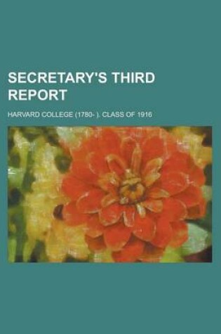 Cover of Secretary's Third Report