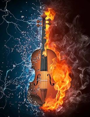 Book cover for Violin on Fire, Jumbo Oversized