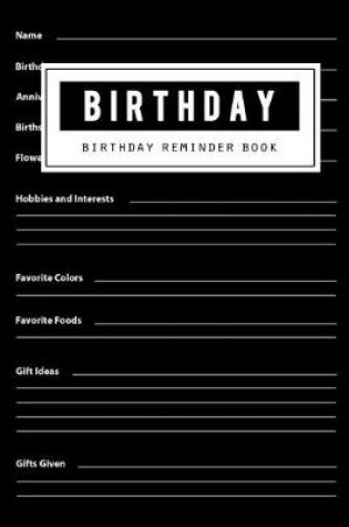 Cover of Birthday Reminder Book