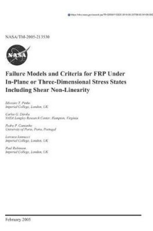 Cover of Failure Models and Criteria for Frp Under In-Plane or Three-Dimensional Stress States Including Shear Non-Linearity