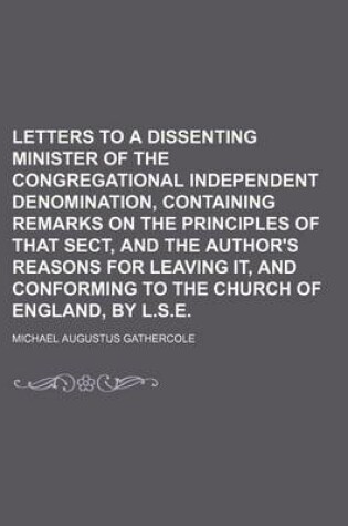 Cover of Letters to a Dissenting Minister of the Congregational Independent Denomination, Containing Remarks on the Principles of That Sect, and the Author's Reasons for Leaving It, and Conforming to the Church of England, by L.S.E.