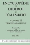 Book cover for Encyclopedie de Diderot et d'Alembert - Volume 22 - TROENE-VINGTIEME