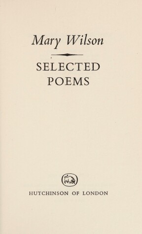 Book cover for Selected Poems