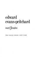 Cover of Edward Evans-Pritchard
