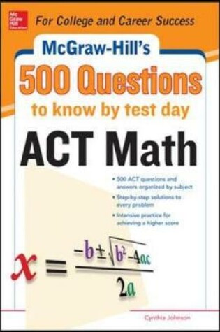 Cover of 500 ACT Math Questions to Know by Test Day