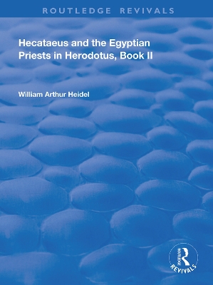 Cover of Hecataeus and the Egyptian Priests in Herodotus, Book 2