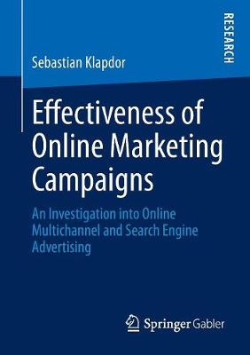 Book cover for Effectiveness of Online Marketing Campaigns