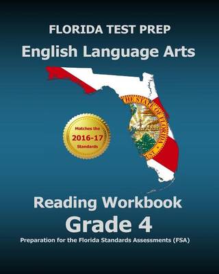 Book cover for Florida Test Prep English Language Arts Reading Workbook Grade 4