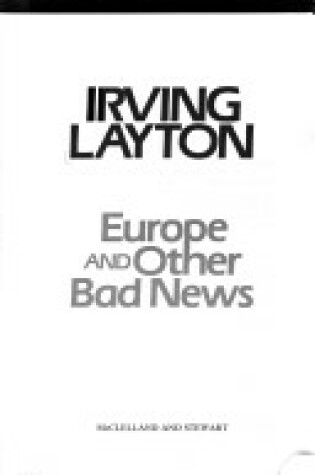 Cover of Europe and Other Bad News