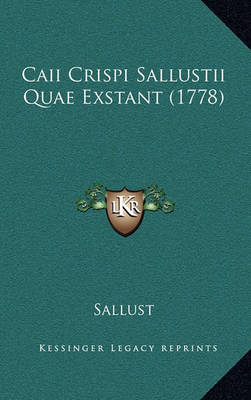 Book cover for Caii Crispi Sallustii Quae Exstant (1778)