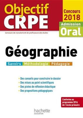 Book cover for Objectif Crpe Geographie 2018