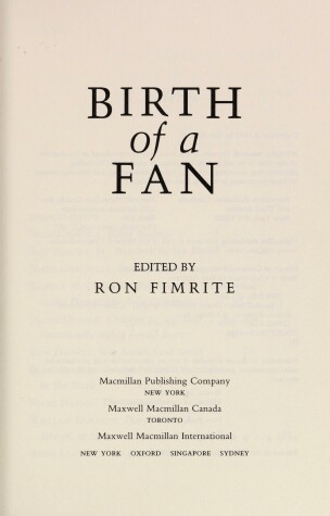 Book cover for Birth of a Fan