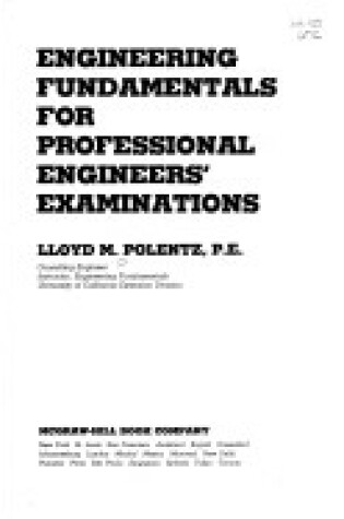 Cover of Engineering Fundamentals for Professional Engineers' Examinations