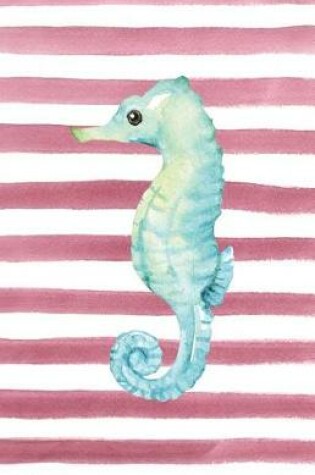 Cover of Blue Seahorse Watercolor Stripe Journal, Graph Paper