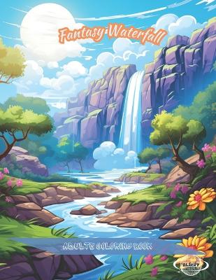 Book cover for Fantasy Waterfall Adult Coloring Book