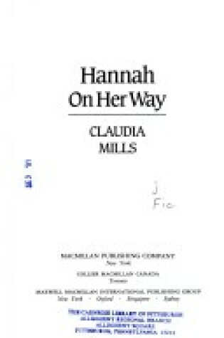 Cover of Hannah on Her Way