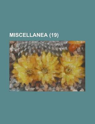 Book cover for Miscellanea (19)
