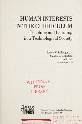 Cover of Human Interests in the Curriculum