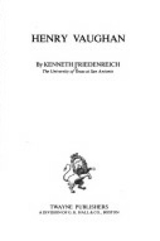 Cover of Henry Vaughan