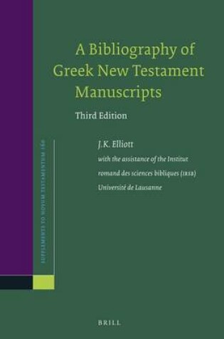 Cover of A Bibliography of Greek New Testament Manuscripts