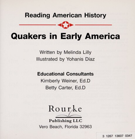 Book cover for Quakers in Early America
